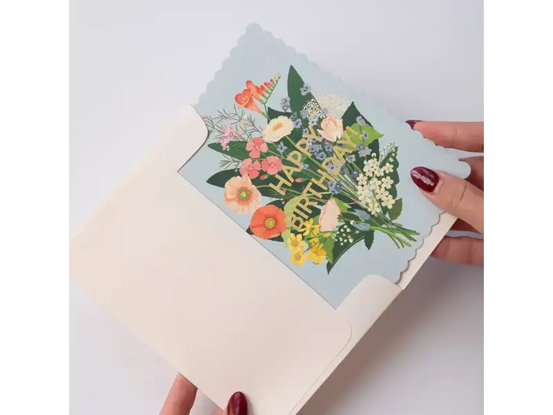 Karen Adams Designs Floral Birthday Greeting Card