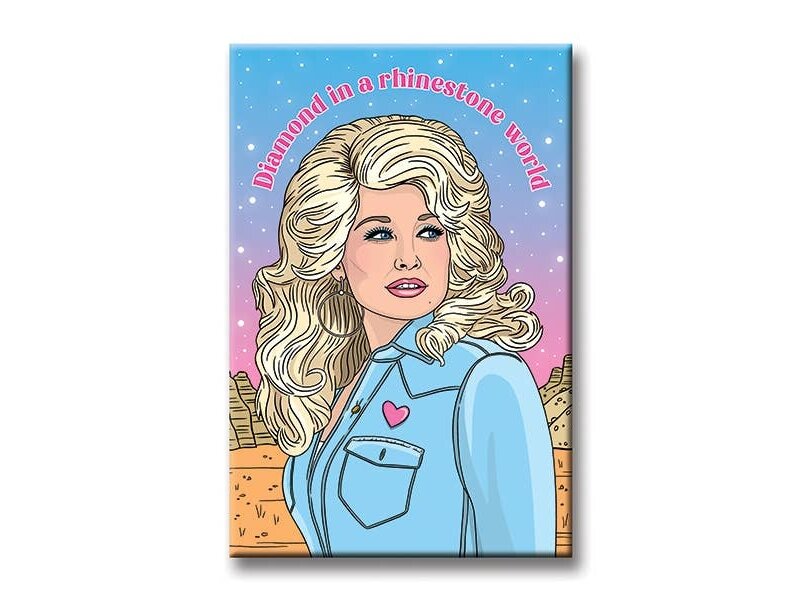 The Found Dolly Diamond in a Rhinestone World Magnet