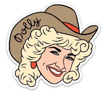 Dolly Cowgirl Die Cut Sticker