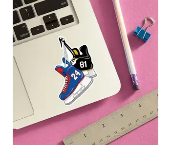 Heated Rivalry Hockey Skates Die Cut Sticker