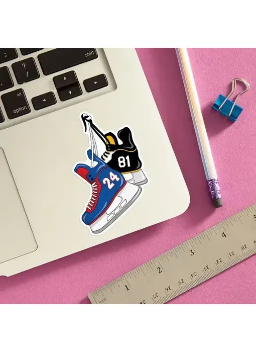 Heated Rivalry Hockey Skates Die Cut Sticker