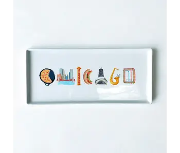 Chicago Icons Typography Tray 10.5" Long
