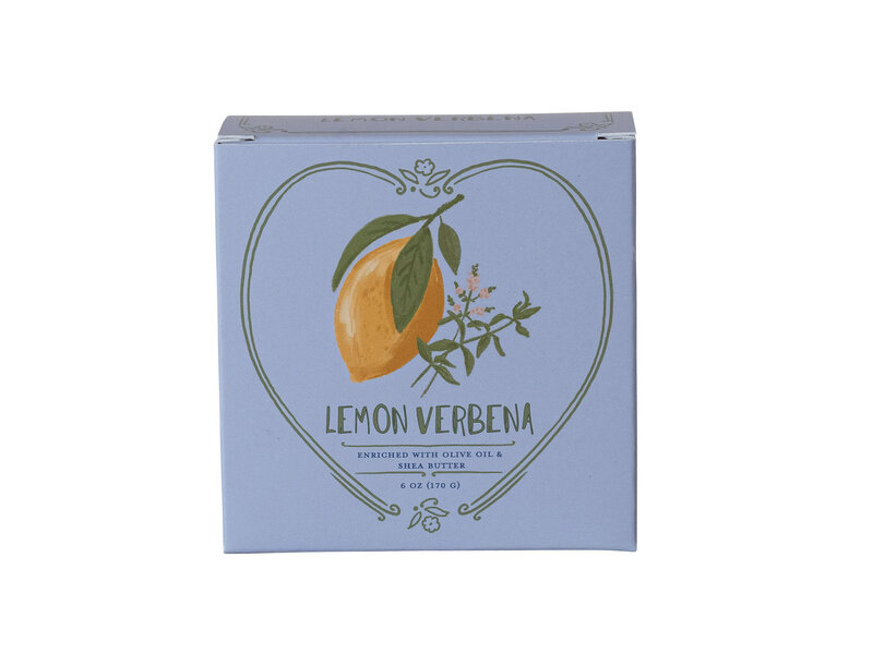Creative Co-OP Lemon Verbena Scented Olive Oil & Shea Butter Triple Milled Bar Soap