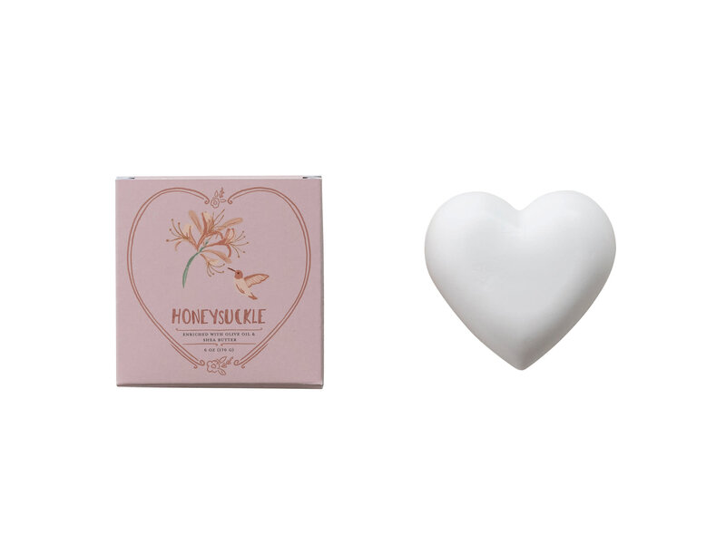 Creative Co-OP Honeysuckle Scented Olive Oil & Shea Butter Triple Milled Bar Soap
