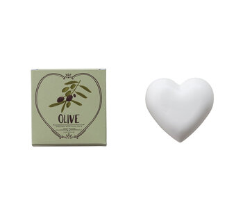 Olive Scented Olive Oil & Shea Butter Triple Milled Heart Shaped Bar Soap