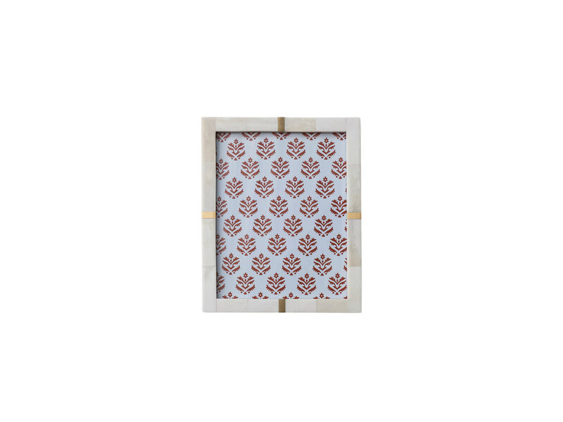 Creative Co-OP Bone Photo Frame with Brass Inlay (8" x 10")