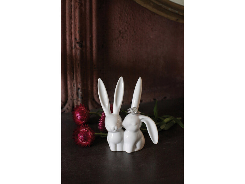 Creative Co-OP Ceramic Bunny Ring Holder