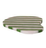 Creative Co-OP Resin Striped Organic Shaped Cheese/Serving Board, Green & White