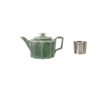 32 oz. Stoneware Teapot with Strainer, Set of 2 (Each Will Vary)