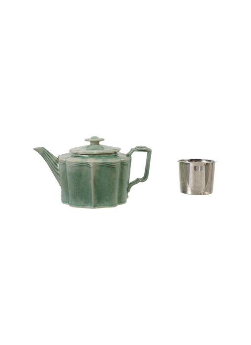 32 oz. Stoneware Teapot with Strainer, Set of 2 (Each Will Vary)