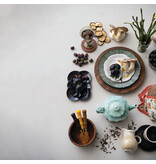 Creative Co-OP 32 oz. Stoneware Teapot with Strainer, Set of 2 (Each Will Vary)