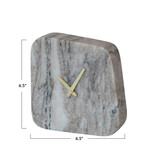 Creative Co-OP Marble Table Clock (Requires 2-AA Batteries)