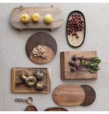 Creative Co-OP Two-Tone Mango & Acacia Wood Cheese/Cutting Board