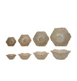 Creative Co-OP Stoneware Flower Shaped Bowl - Medium