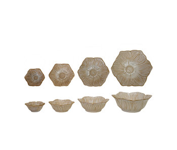 Stoneware Flower Shaped Bowl - XLarge