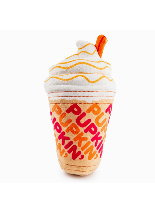 Pupkin' Donuts Iced Coffee | Plush Squeaker Dog Toy