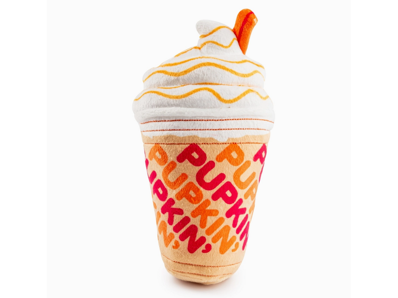 Haute Diggity Dog Pupkin' Donuts Iced Coffee | Plush Squeaker Dog Toy