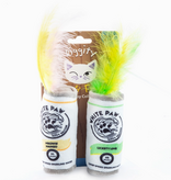 Haute Diggity Dog White Paw Catnip Toys with Feathers
