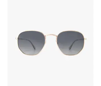 Billie Rose Gold Polarized Geometric Metal Sunglasses