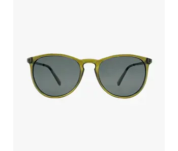 Hale Olive Polarized Round Fashion Sunglasses