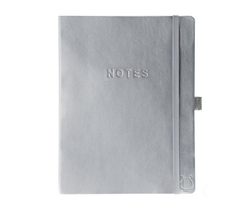 Apollo Collection Journal / Notebook, 6 x 8 - Silver