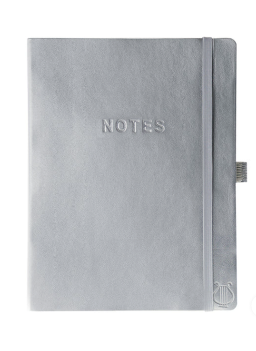 Apollo Collection Journal / Notebook, 6 x 8 - Silver
