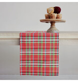 Creative Co-OP Woven Cotton Table Runner w Plaid Pattern, Multi Color