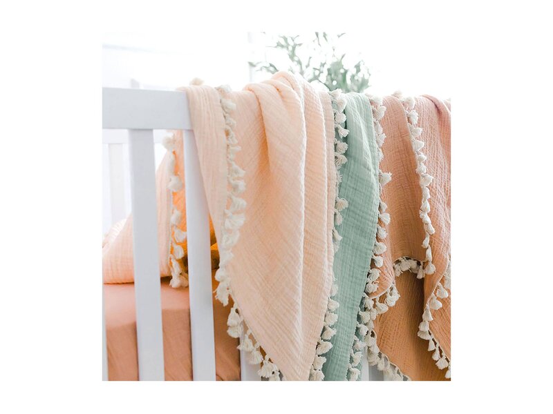 Crane Baby 6 Layer Muslin Blanket Desert Rose