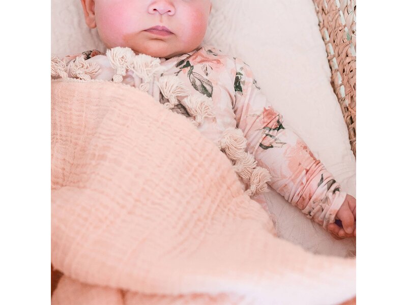 Crane Baby 6 Layer Muslin Blanket Desert Rose