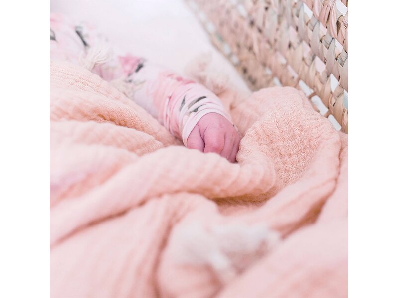 Crane Baby 6 Layer Muslin Blanket Desert Rose