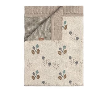 Avery Organic Cotton Knitted Baby Blanket (Poppy)