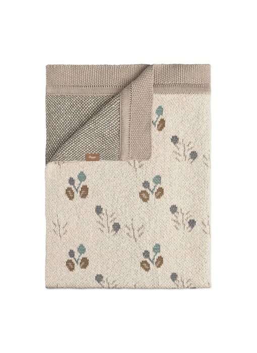 Avery Organic Cotton Knitted Baby Blanket (Poppy)