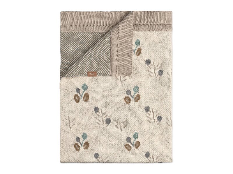 Crane Baby Avery Organic Cotton Knitted Baby Blanket (Poppy)
