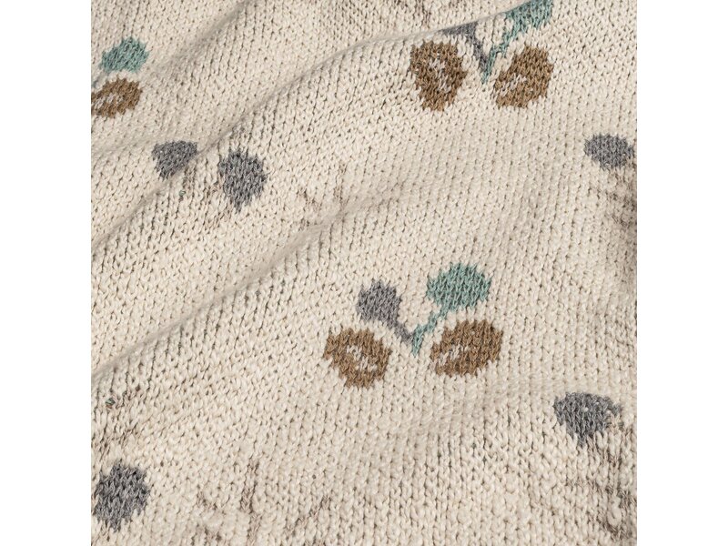Crane Baby Avery Organic Cotton Knitted Baby Blanket (Poppy)