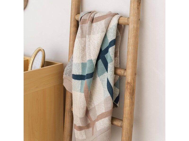Crane Baby Charlie Farmhouse Knitted Plaid Blanket
