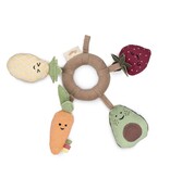 Crane Baby Clementine Fruits & Veggies Soft Plush Activity Ring