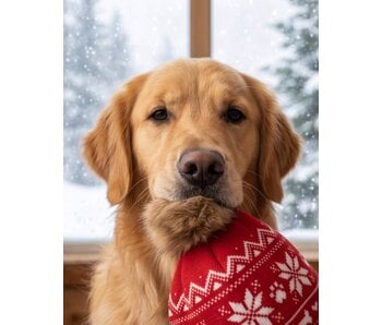 Apres Ski Pom Pom Hat  | Squeaker Dog Toy