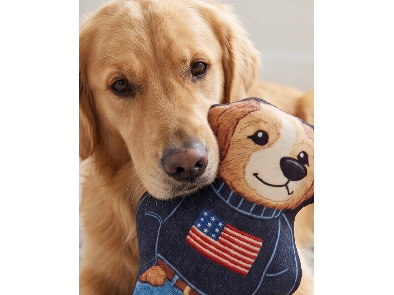 Haute Diggity Dog Ruff Lauren Teddy Dog | Plush Squeaker Dog Toy