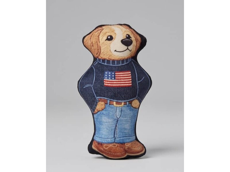 Haute Diggity Dog Ruff Lauren Teddy Dog | Plush Squeaker Dog Toy