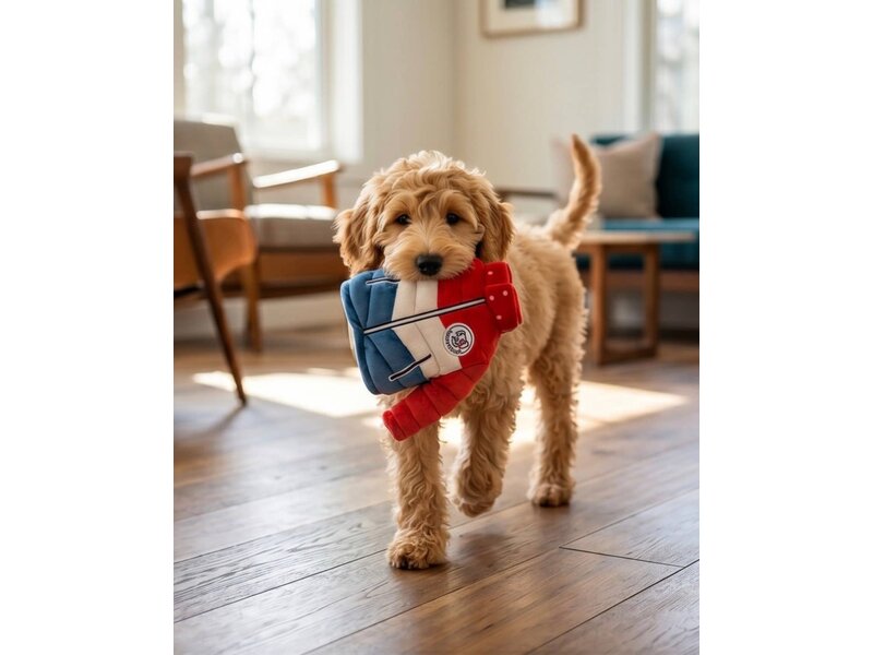 Haute Diggity Dog Muttcler Puffer Jacket  | Squeaker Dog Toy