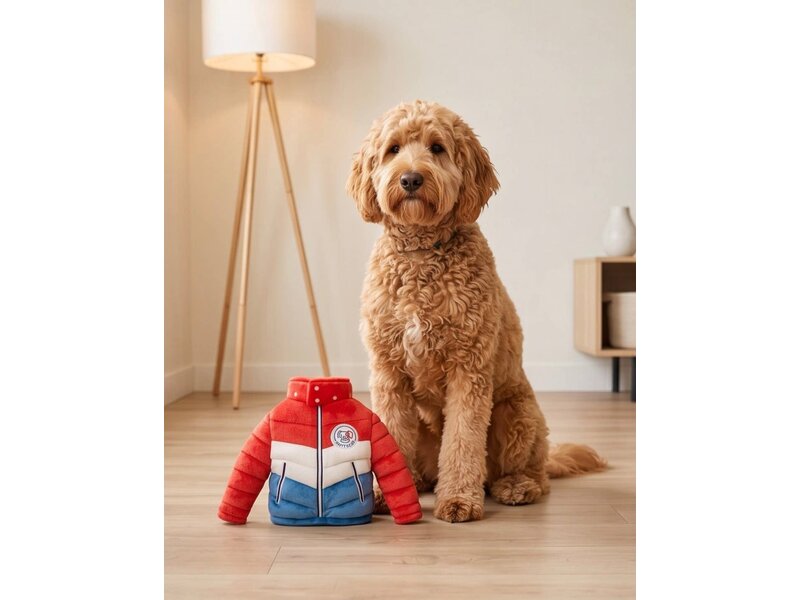 Haute Diggity Dog Muttcler Puffer Jacket  | Squeaker Dog Toy