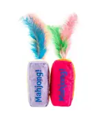 Haute Diggity Dog Meowjong Tiles Catnip Toys with Feathers Mahjong