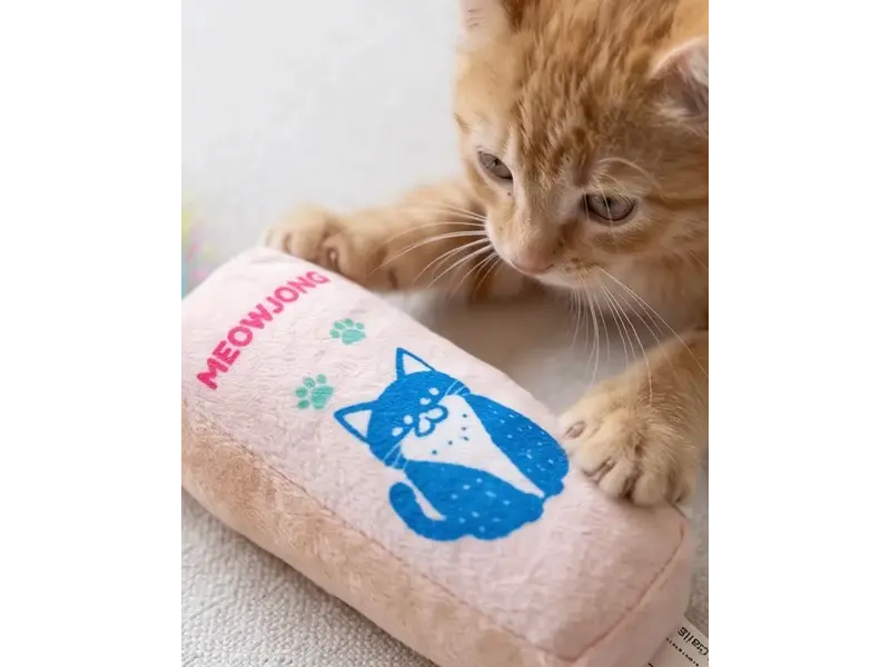 Haute Diggity Dog Meowjong Tiles Catnip Toys with Feathers Mahjong