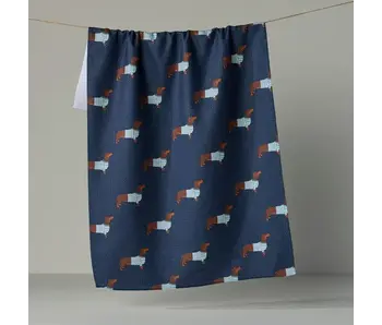 Tea Towel (18 x 30) Coastal Dachshund