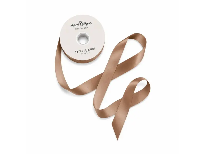 Parcel Paper 'chestnut' Satin Ribbon