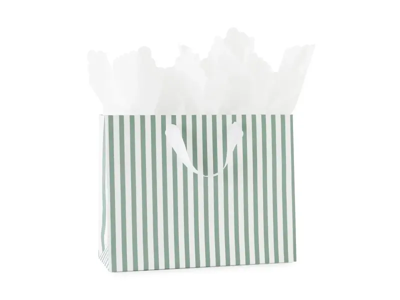 Sugar Paper Dark Green Stripe Large Gift Bag