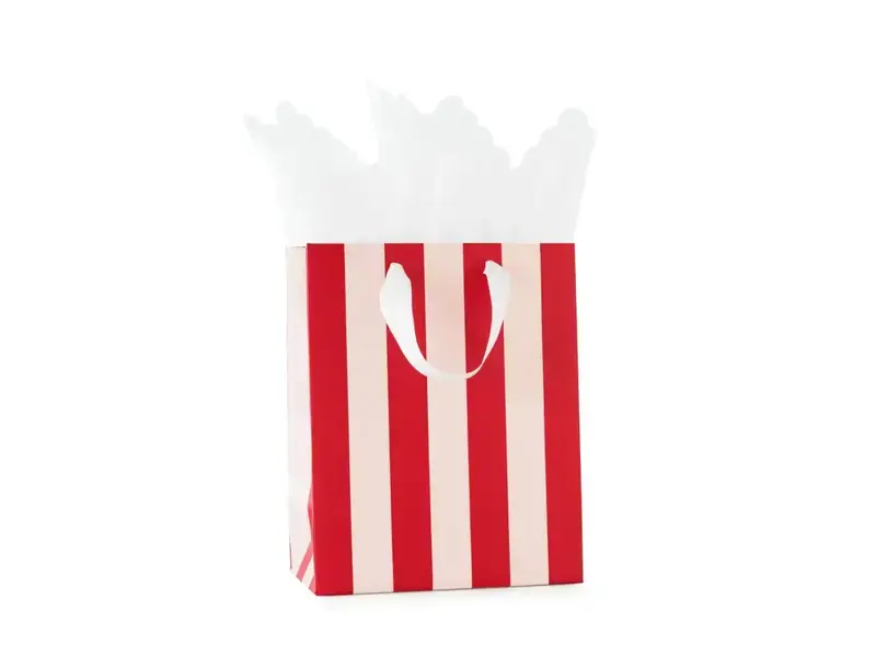Sugar Paper Red and Pink Stripe Gift Bag