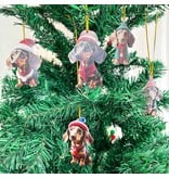 SoapElenGlen Dachshund Christmas Tree Ornament