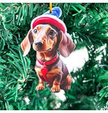 SoapElenGlen Dachshund Christmas Tree Ornament