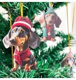 SoapElenGlen Dachshund Christmas Tree Ornament